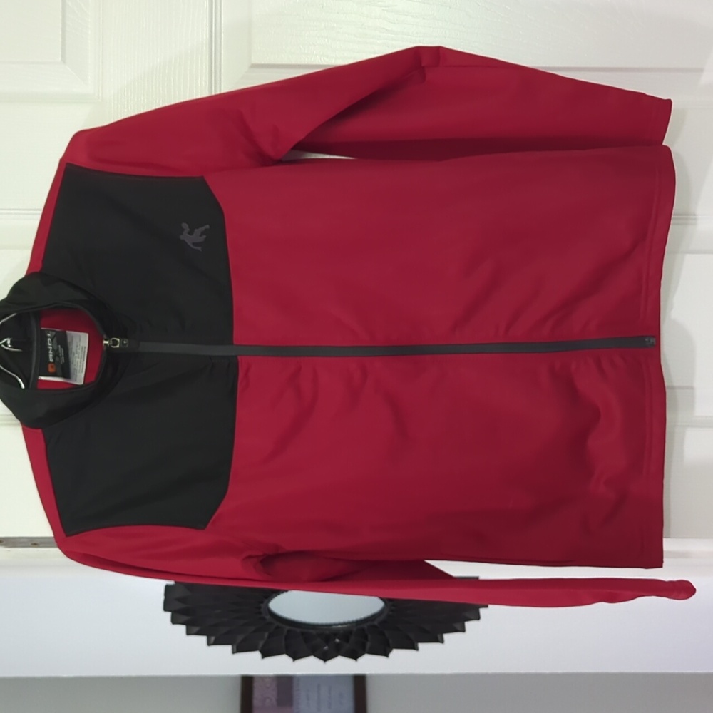 ♥️ $5 DEAL AND1 ZIPPERED BLACK & RED JACKET XL